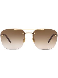 Saint Laurent Eyewear lunettes de soleil P309 à design sans monture - Or