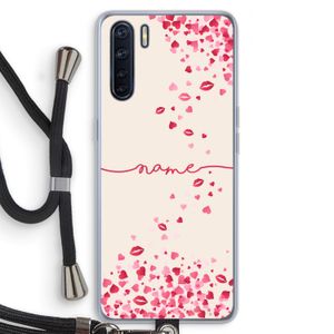 Hartjes en kusjes: Oppo A91 Transparant Hoesje met koord