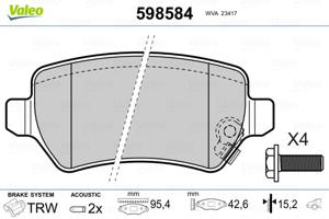 Valeo Remblokset 598584