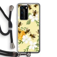No flowers without bees: Huawei P40 Pro Transparant Hoesje met koord