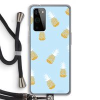 Ananasjes: OnePlus 9 Pro Transparant Hoesje met koord