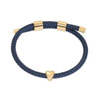 iXXXi Armband Cosy Heart Blauw | Goud