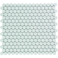 The Mosaic Factory Venice Pennyround Mozaiek Tegel Rond - Extra Wit Porselein Geglazuurd 315x294 mm