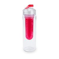 Drinkfles/waterfles met fruitfilter rood 700 ml