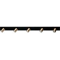 Masterlight Plafondlamp zwartBounce met 5 gouden spots - 5491-05-02-130-5