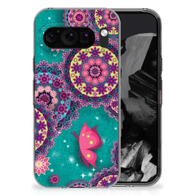 Google Pixel 9 Pro XL | Hoesje maken | Cirkels en Vlinders Google Pixel 9 Pro XL | Hoesje maken | Cirkels en Vlinders