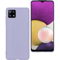 Basey Samsung Galaxy A22 4G Hoesje Siliconen Hoes Case Cover -Lila