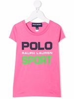 POLO RALPH LAUREN KIDS t-shirt à logo imprimé - Rose