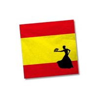 60x stuks Spanje landen vlag thema servetten 33 x 33 cm - thumbnail