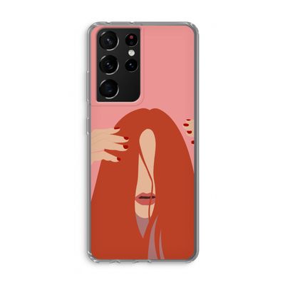 Woke up like this: Samsung Galaxy S21 Ultra Transparant Hoesje