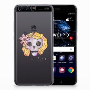 Silicone Back Case Huawei P10 Boho Skull