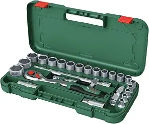 Bosch Groen 1/2" Ratchet set 25-piece (1/2" ratel, 24x accessoire) - 1600A02Z9F