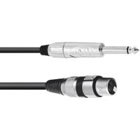 Omnitronic 30225170 XLR Adapterkabel [1x XLR-bus 3-polig - 1x Jackplug male 6,3 mm (mono)] 5.00 m Zwart