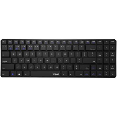 Rapoo Draadloos multimedia toetsenbord Ultra-Slim E9100M QWERTY Toetsenbord Zwart