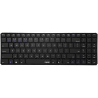 Rapoo Draadloos multimedia toetsenbord Ultra-Slim E9100M QWERTY Toetsenbord Zwart
