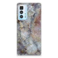 Motorola Edge 20 Pro | TPU | Siliconen hoesje | Marmer Grijs