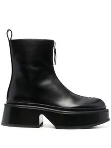 Jil Sander bottines à fermeture zippée - Noir