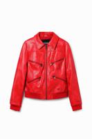 Retro bikerjack - RED - XL