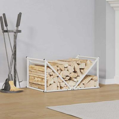 Brandhoutrek 70x43x34,5 cm koudgewalst staal wit