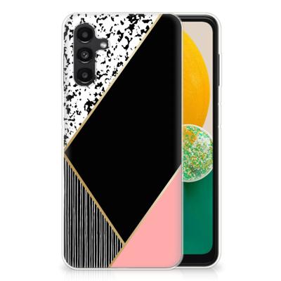 Samsung Galaxy A13 | A04s | TPU Hoesje | Zwart Roze Vormen