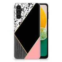 Samsung Galaxy A13 | A04s | TPU Hoesje | Zwart Roze Vormen