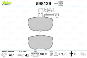 Valeo Remblokset 598129