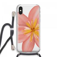 Pink Ellila Flower: iPhone XS Max Transparant Hoesje met koord