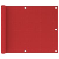Balkonscherm 75x300 cm HDPE rood