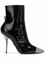 Dolce & Gabbana bottines à ornements en cristal - Noir - thumbnail