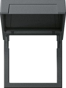 GIRA tussenring 45X45MM met klapdeksel zwart mat 55