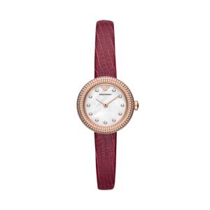 Horlogeband Armani AR11417 Leder Rood 10mm