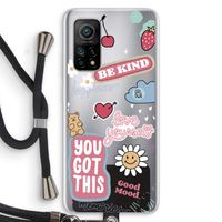 Positivity: Xiaomi Mi 10T 5G Transparant Hoesje met koord Positivity: Xiaomi Mi 10T 5G Transparant Hoesje met koord