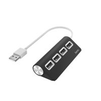 Hama USB-HUB, 4-POORTS, USB 2.0, 480 MBIT/S USB Hub Zwart