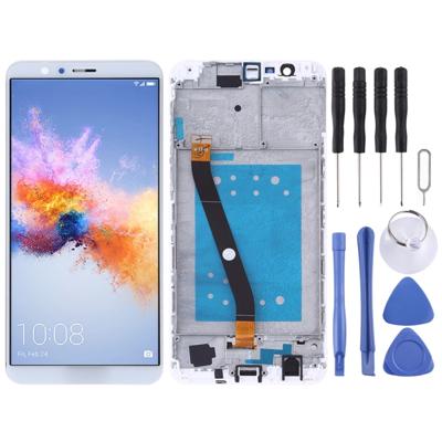 LCD-scherm en digitizer volledige montage met frame voor Huawei Honor 7X (wit)