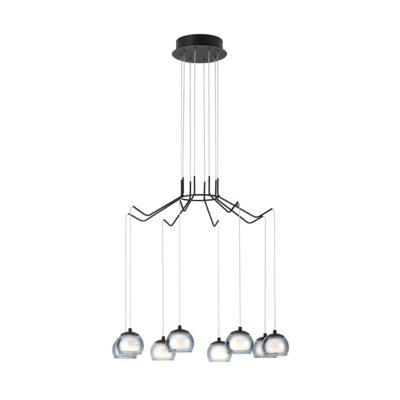 Stars of Light 8-lichts hanglampRovigana zwart - 39511