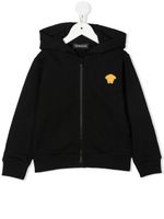 Versace Kids hoodie Medusa Head à fermeture zippée - Noir