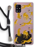 Luipaard: Samsung Galaxy A51 5G Transparant Hoesje met koord