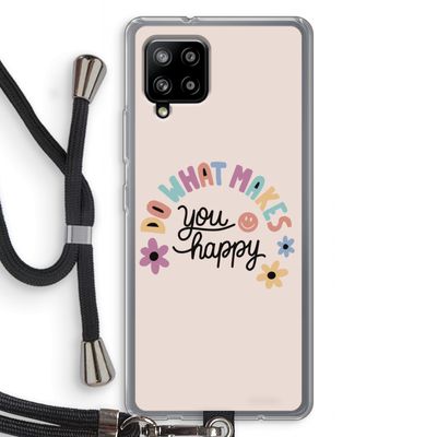 Happy days: Samsung Galaxy A42 5G Transparant Hoesje met koord