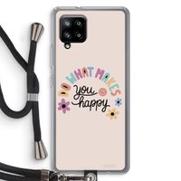 Happy days: Samsung Galaxy A42 5G Transparant Hoesje met koord
