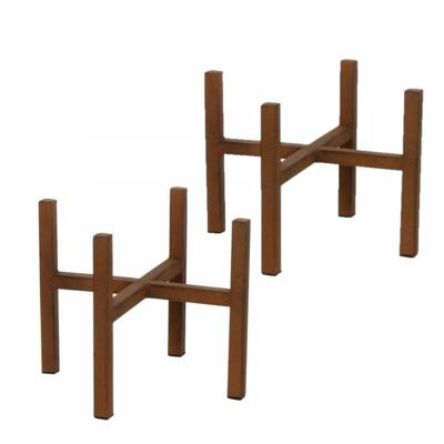 Plantenpot/bloempot plantenstandaard/verhoger roest H16 x B16 cm