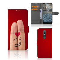 Nokia 2.4 Wallet Case met Pasjes Liefde - Origineel Romantisch Cadeau