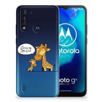 Motorola Moto G8 Power Lite Telefoonhoesje met Naam Giraffe - thumbnail