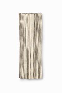 Gestreepte geribde midirok - MATERIAL FINISHES - L