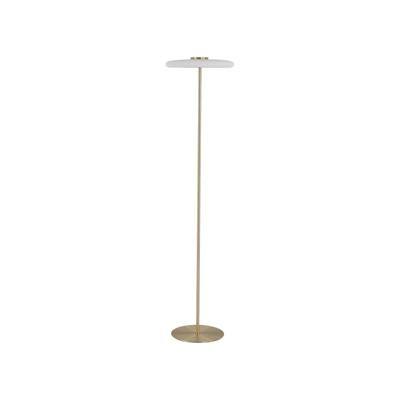 Searchlight VloerlampRecord goud met wit glas - EU33121PB
