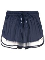 AMIR SLAMA GYM short de sport à taille haute - Bleu - thumbnail