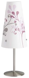 Tafellamp Isa 36 cm hoog in wit met paars