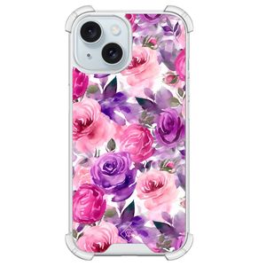 iPhone 15 shockproof hoesje - Rosy blooms