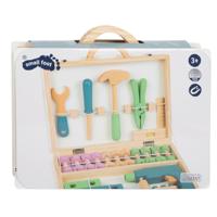 Small Foot - houten gereedschapskoffer nordic, 43dlg. Small Foot - houten gereedschapskoffer nordic, 43dlg.