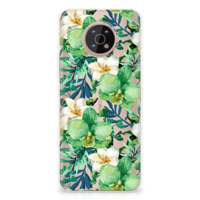 Nokia G50 | TPU Case | Orchidee Groen Nokia G50 | TPU Case | Orchidee Groen