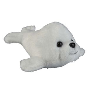 Pluche knuffel dieren Baby Zeehond wit 12 cm